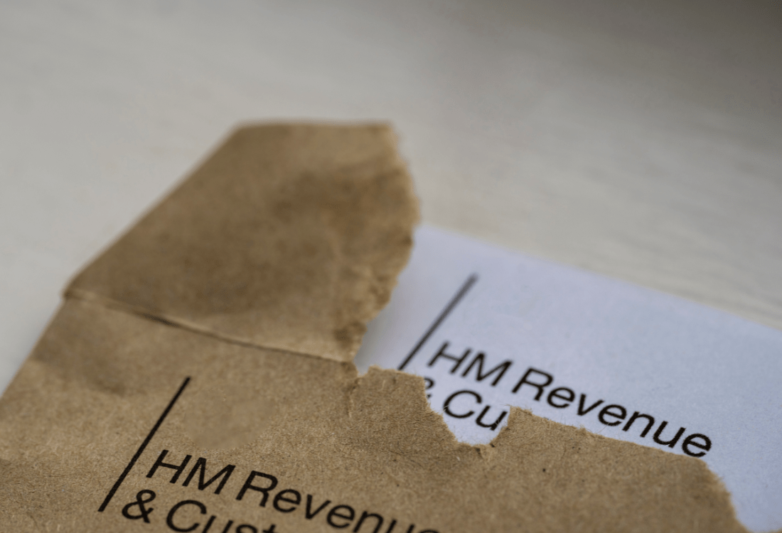 A business receiving a letter from the HMRC asking them to make their taxes digital.